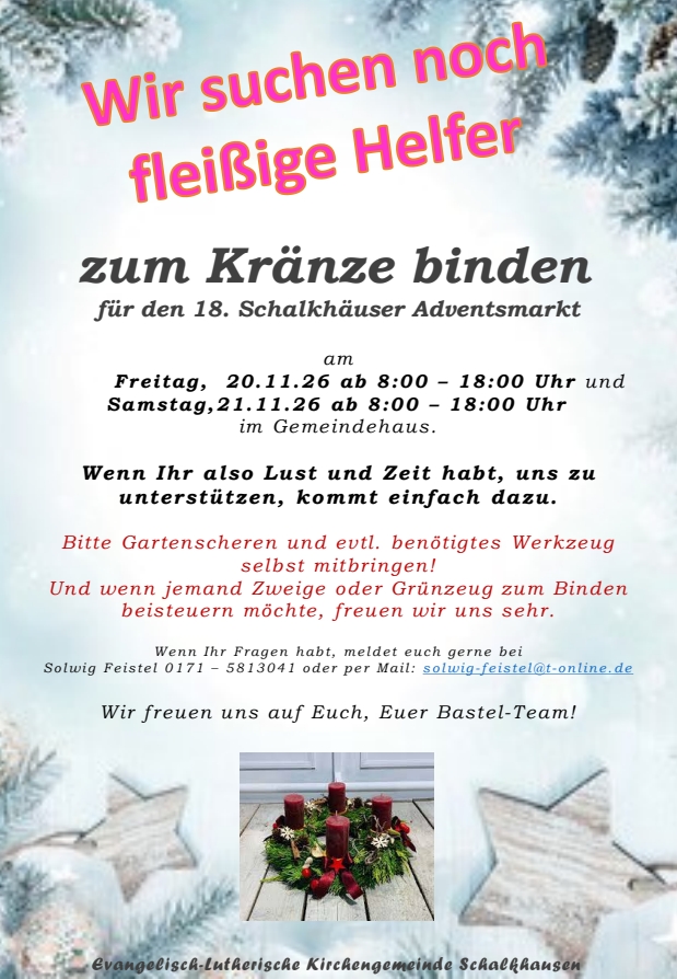 Kränze binden - Advent 2026